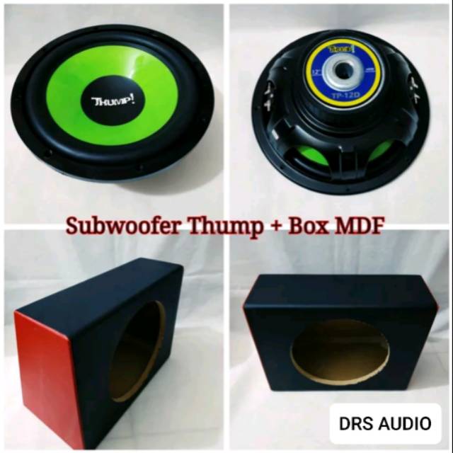 Subwoofer THUMP, AUDIOBANK, MRZ + Box MDF 12 inch - PAKET - DRS AUDIO