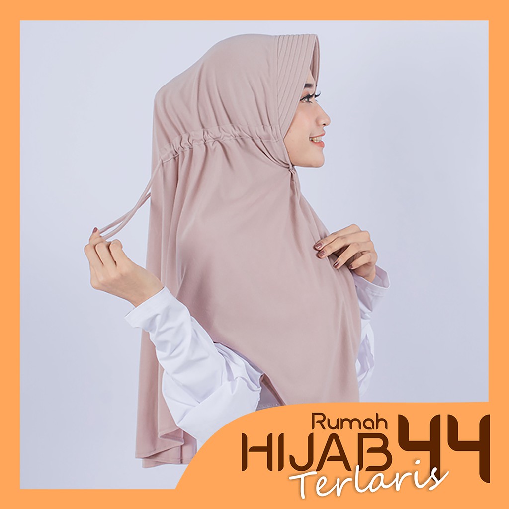 Terlaris!! Hijab SANTAI Size L | Jilbab Serut Instan Pet Kecil Antem | Kaos Kerudung Bergo