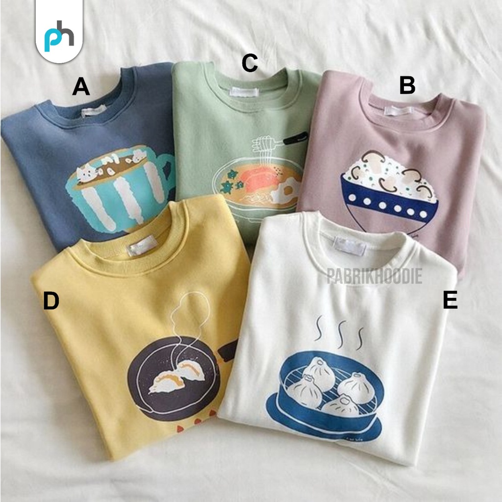 PABRIKHOODIE - BASIC SWEATER FOOD M-XXL (SABLON) (PRIA &amp; WANITA)