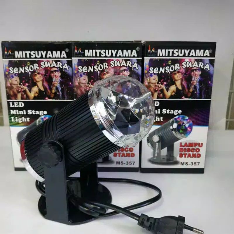 Lampu Disco Sensor Suara + Stand Mitsuyama MS-357