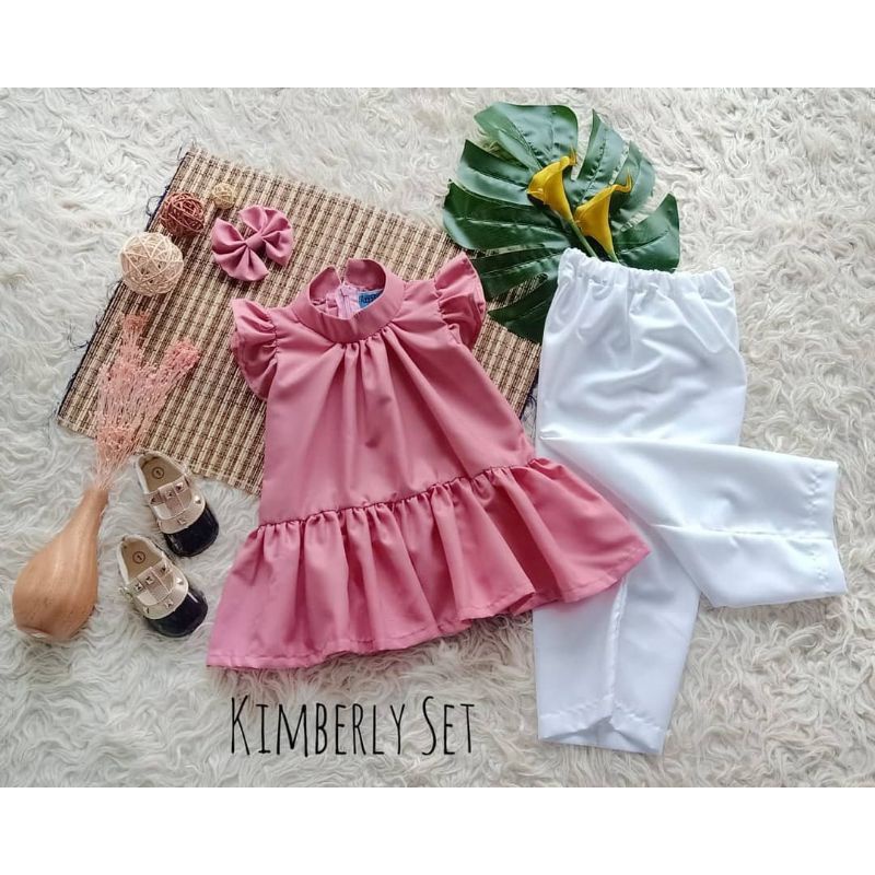 kimberly set, setelan anak, setelan couple ibu dan anak, ootd ibu dan anak