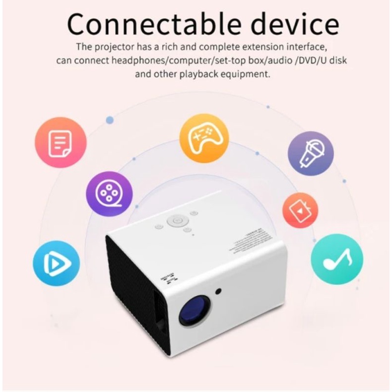 Proyektor UNIC T10 Android 3600 Lumens T10W 1080P Projector LED WIFI