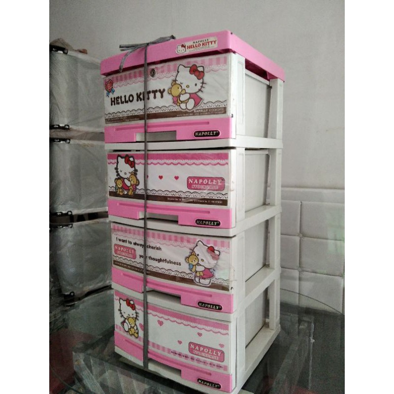 lemari plastik 4 susun karakter