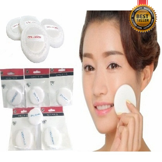 Puff Powder Collagen Spon Bedak Collagen Lembut Dan Halus. Sponge Make Up Collagen