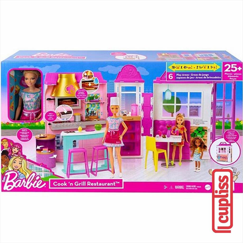 Barbie Cook n Grill Restaurant HBB91 Boneka Barbie