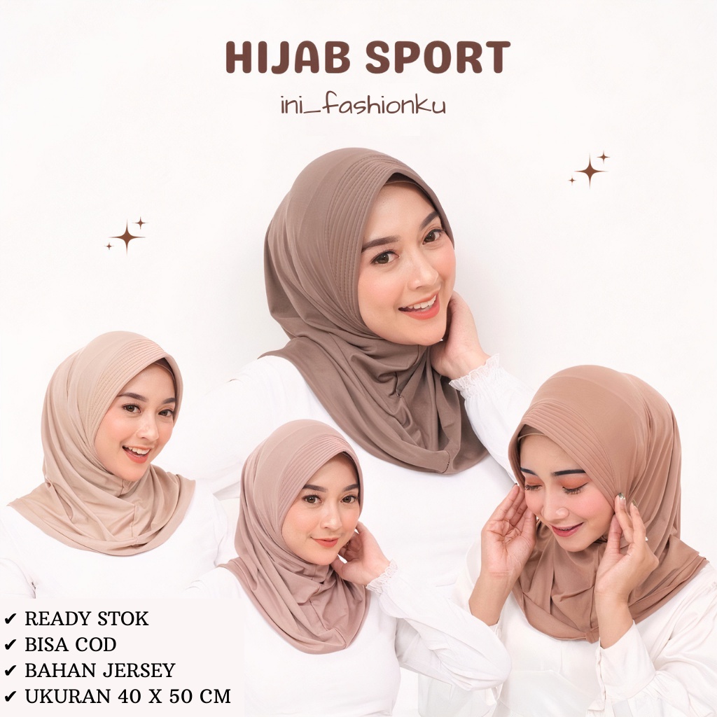 ( BISA COD ) HIJAB BERGO SPORT BERGO JERSEY/ HIJAB FUTSAL VOLLY TERBARU / HIJAB INSTAN / HIJAB SPORTY INSTAN