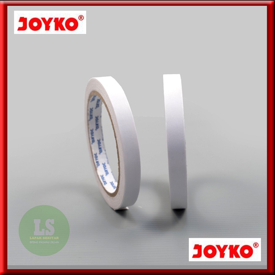 

Double Tape Perekat 2 Sisi Joyko 12 mm x 15 yard Sided Tape