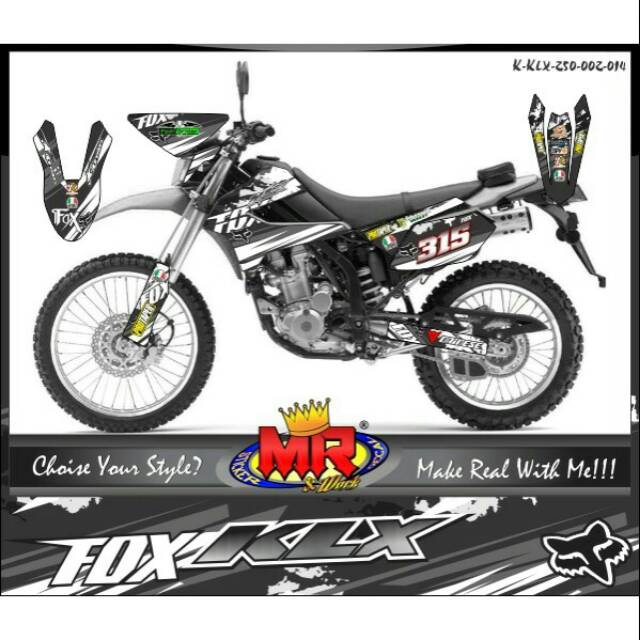 Decal KLX  250 Stiker  Sticker desain  keren  suka suka 02 