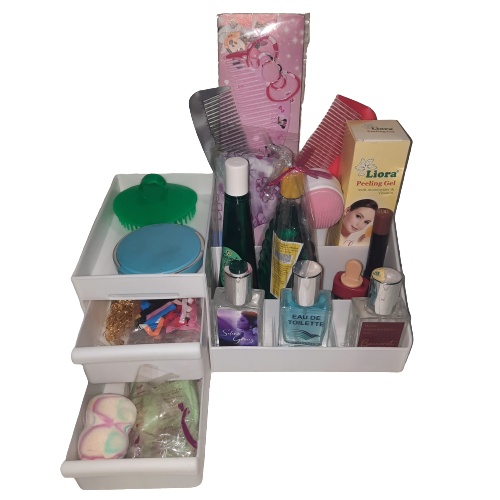 Rak Kosmetik 2 Laci Plastik tempat Make Up Rak Organizer Serbaguna