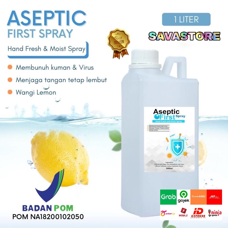 HAND SANITIZER SPRAY 1 LITER ASEPTIC FIRST SPRAY BPOM