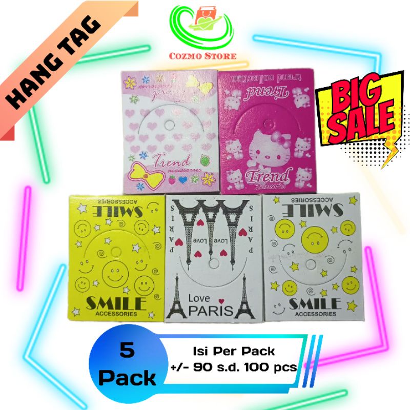 hang tag label aksesoris +/- 500 pcs
