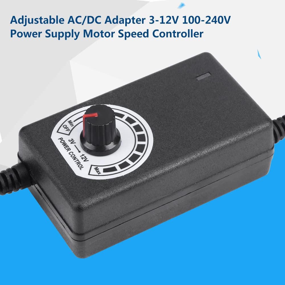 Power Supply Adapter Adaptor Adjustable AC to DC Converter 110V-240V AC to DC 3-12V 2A