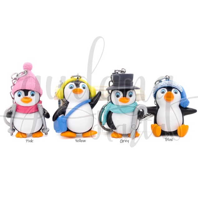 Gantungan Kunci Happy Penguin Keychain Motif Hewan Unik GH 302315