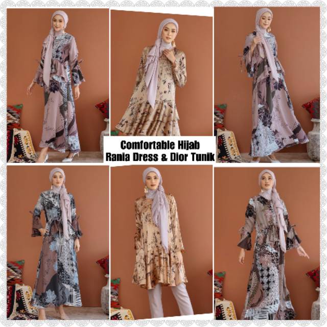 ❤️ COMFORTABLE HIJAB ❤️ RANIA DRESS DIOR TUNIK RAYYA CH 2020 INDI EARTH NAUTICA