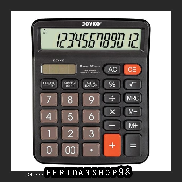 

FS1043 KALKULATOR CALCULATOR KALKULATOR ATK JOYKO CC-40 12 DIGITS CHECK CORRECT BY FERIDANSHOP98