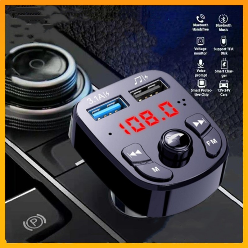 Bluetooth receiver  Car Charger  Mobil 2 Port USB Modulation MP3 Transmitter Dengan Bluetooth ORIGINAL 3.1 Amper