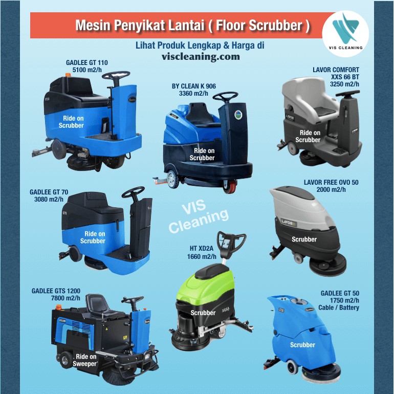 Ride On Floor Scrubber BY Clean Y66-B Battery (Mesin Penyikat Lantai)