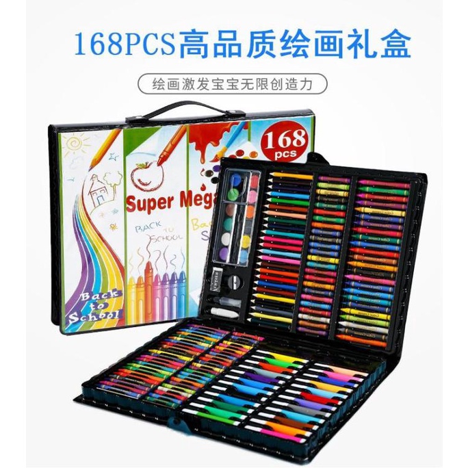 

CRAYON SET 168 WARNA PENSIL WARNA KOPER MENGGAMBAR / MEWARNAI / KADO - BIRU MUDA