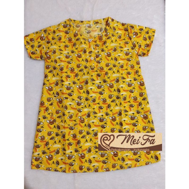 COD MURAH Daster Anak Karakter lebah kuning umur 5-6th bahan katun mikro all size ld 78 piyama anak 