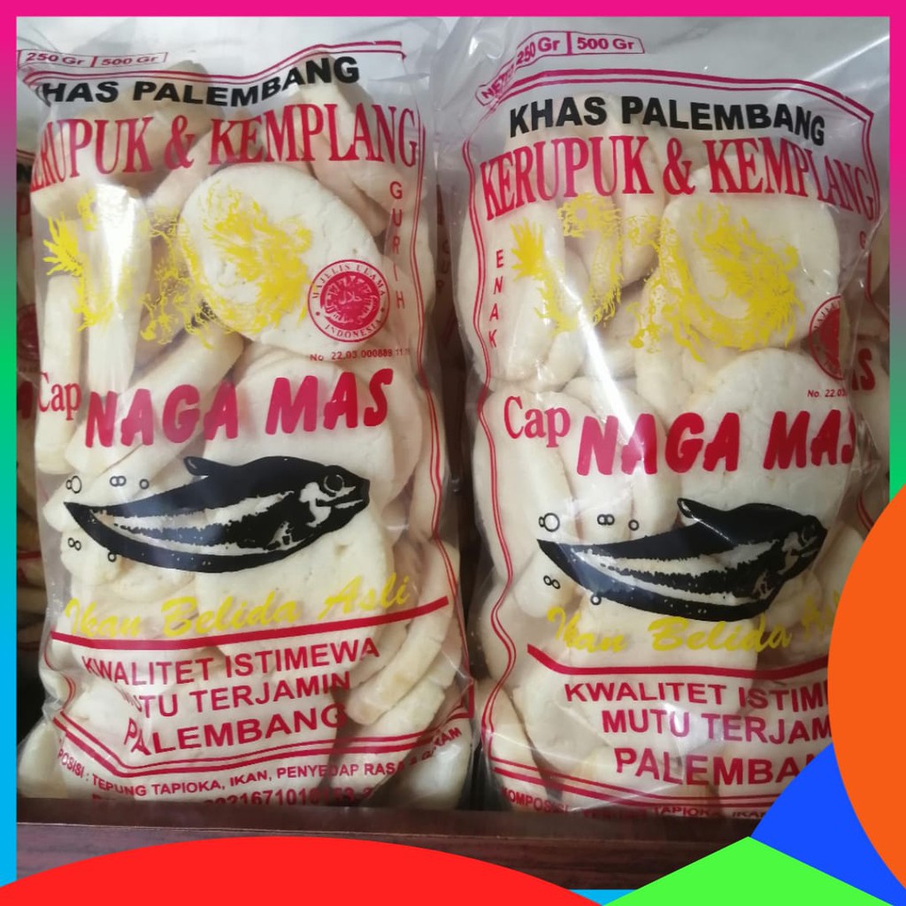 

KEMPLANG ASLI PALEMBANG NAGA MAS 250 GRAM BULATAN KECIL KANCING IKAN TENGGIRI
