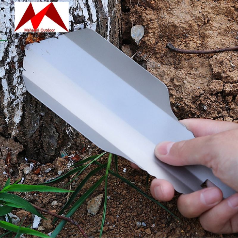 Sekop titanium camping trowel outdoor portable ultralight berkebun