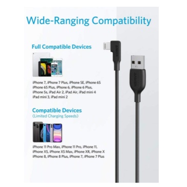 Anker Kabel Charger Anker C to Right Angle Lightning Cable 6ft - Y2370