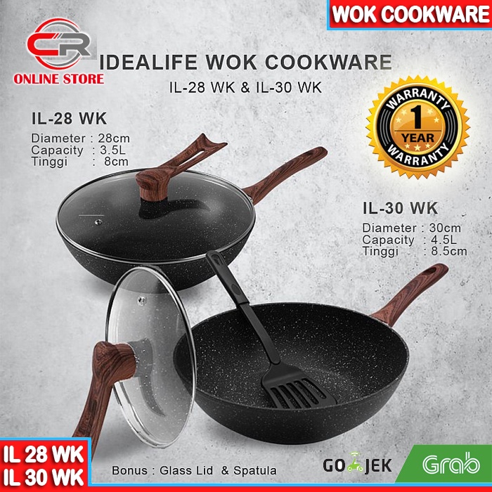 IDEALIFE - Wok Cookware - Panci Wajan