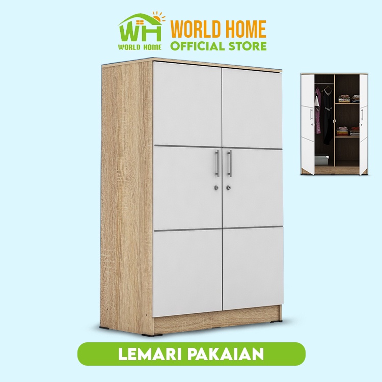 Lemari Baju Serbaguna Lemari Pakaian Kayu Gantung Lemari Wardrobe Lemari Dekor Minimalis