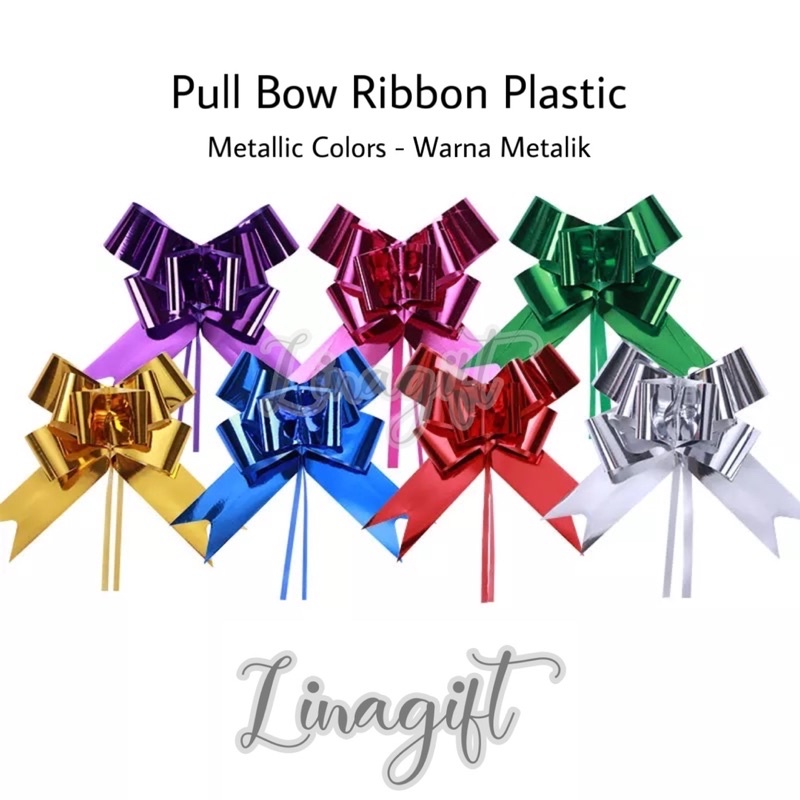 

( Ecer ) PULL BOW RIBBON METALLIC 43 CM - PITA TARIK / PITA KADO / PITA SERUT GLITTER METALIK HIASAN SOUVENIR KADO HAMPERS PARCEL LEBARAN IDUL FITRI NATAL