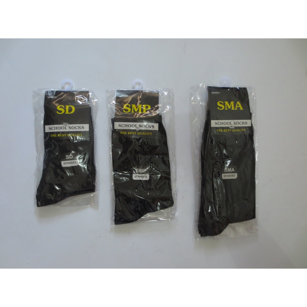 Kaos Kaki Sekolah hitam putih /black white school socks SD SMP SMA