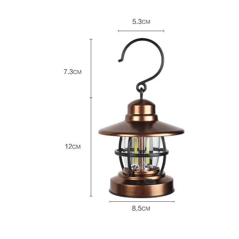 Lampu Gantung LED Retro Portable Anti Air Gaya Nordic Untuk Camping / Outdoor