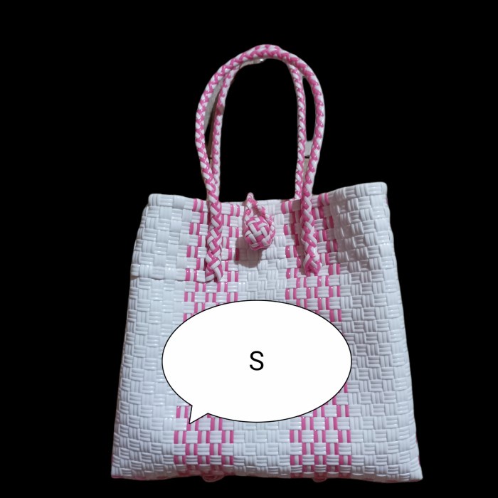

✨ BISA COD ✨ tas anyam jali goodie bag - white S