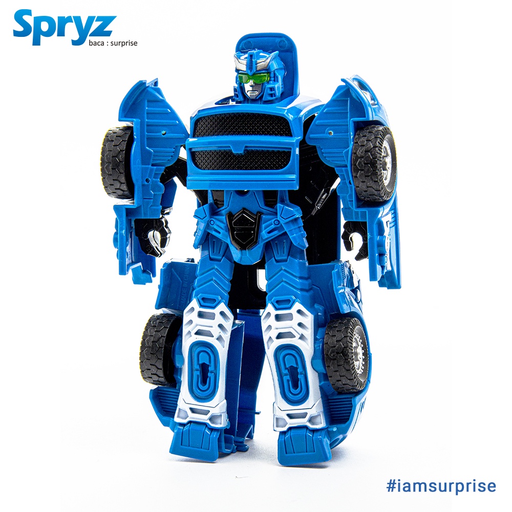 Spryz Revamp Justice Sarge - Mainan Mobil Robot Transformer