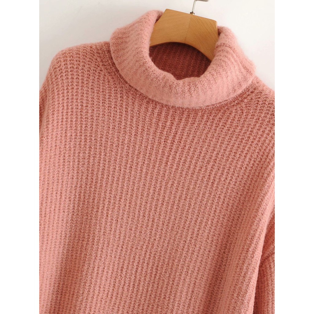 [baju wanita korea]  Winter Turtle Neck Sweater Rajut Knit Wanita Korea Import