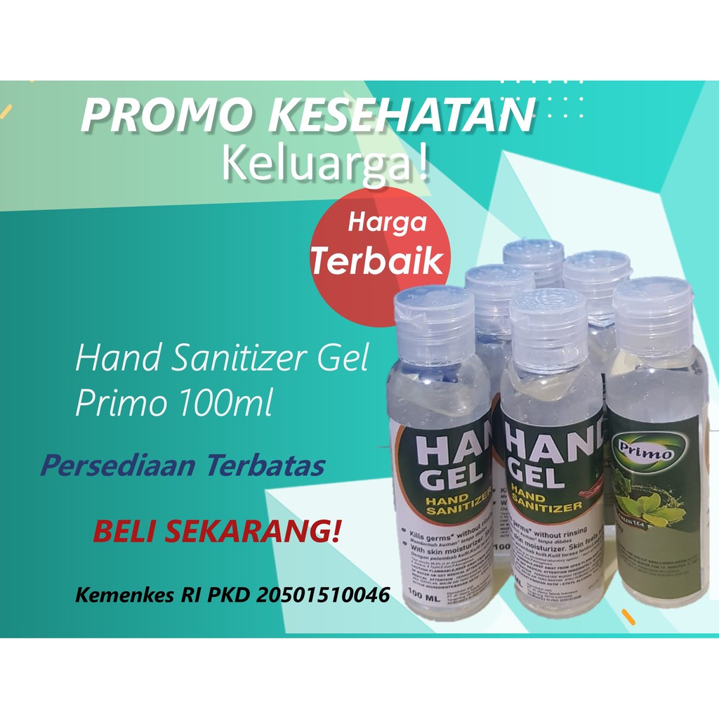 Hand Sanitizer 100ml Gel KEMENKES Original Aroma Green Tea