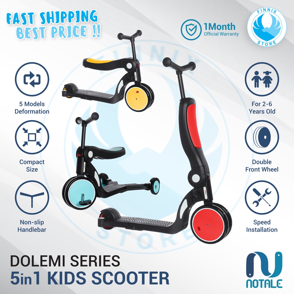 Sepeda Skuter Anak Notale Dolemi Series 5 in 1 Kids Scooter | Shopee