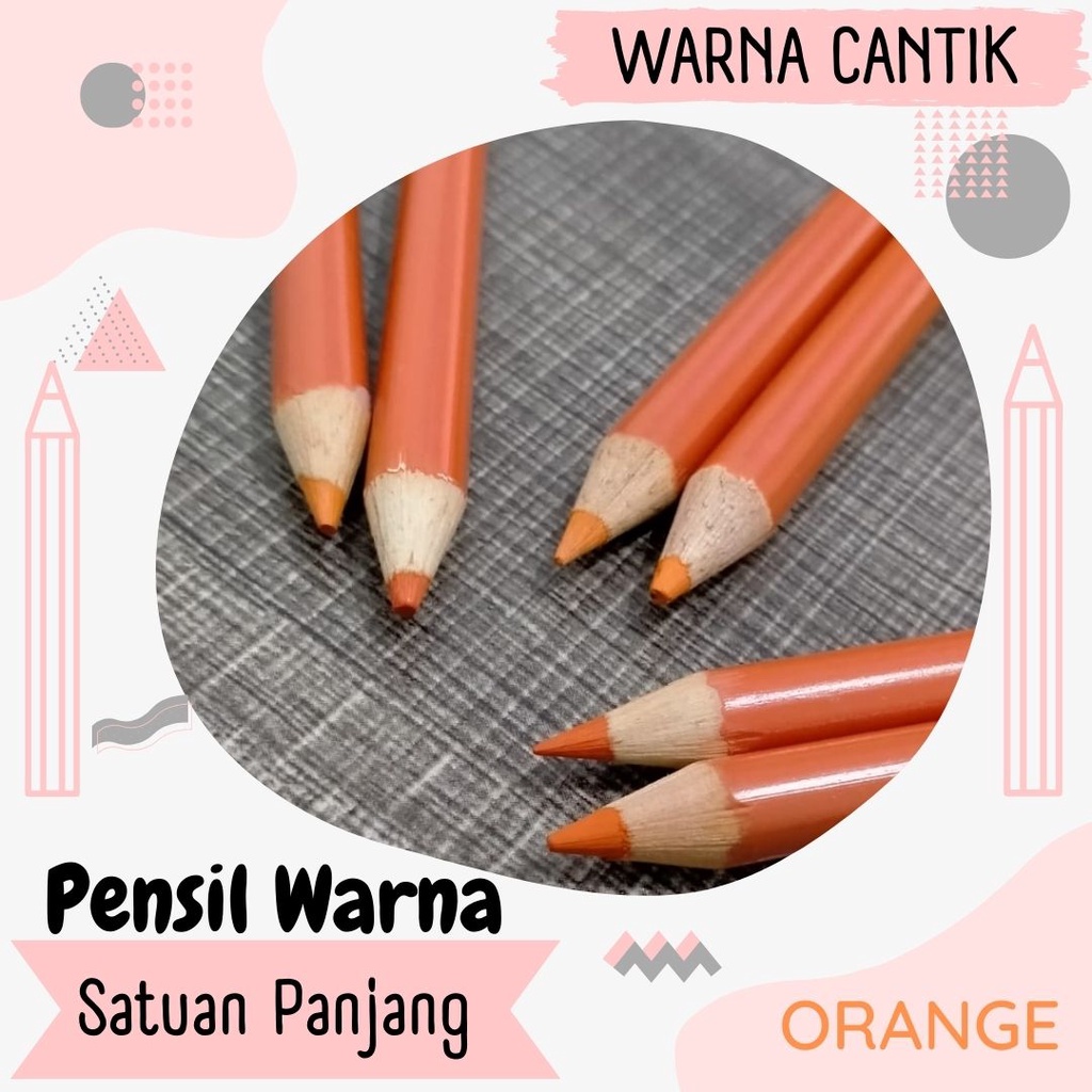 

PENSIL WARNA SATUAN ORANGE PANJANG Lengkap Bagus 12 Aneka Warna Rekomendasi Terbagus Recomended Single Color Pencil Set Murah High Quality Murah Eceran Watercolour Faber