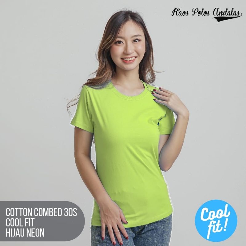 Kaos Polos Cewek Cool Fit Cotton Combed 30s Model Slimfit Seri Warna 2