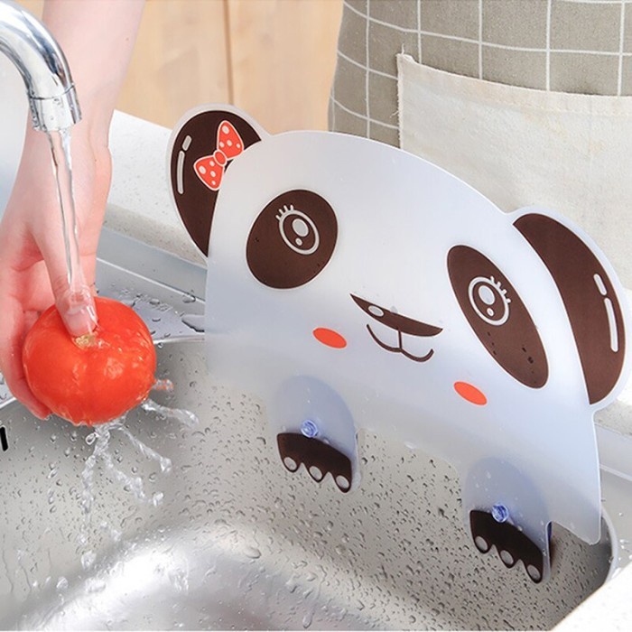 (KIM) Penahan Air Wastafel Kitchen Sink Air Splash Guard dengan Sucker