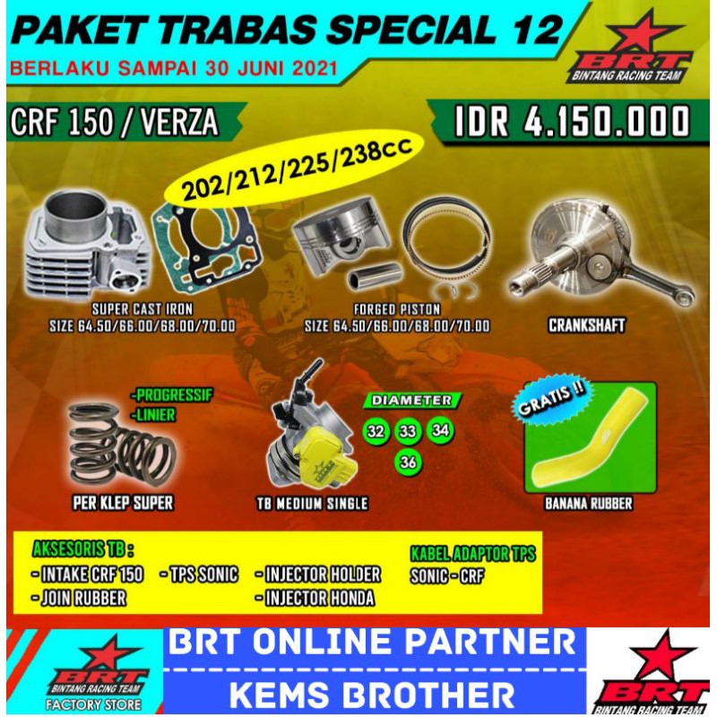 PAKET BRT CRF TRABAS SPECIAL 12