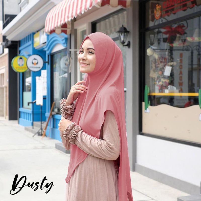 Jilbab Hijab Kerudung Bergo Khimar Instan Syari Pet Milea Jersey Premium Antem Terbaru Jumbo Murah