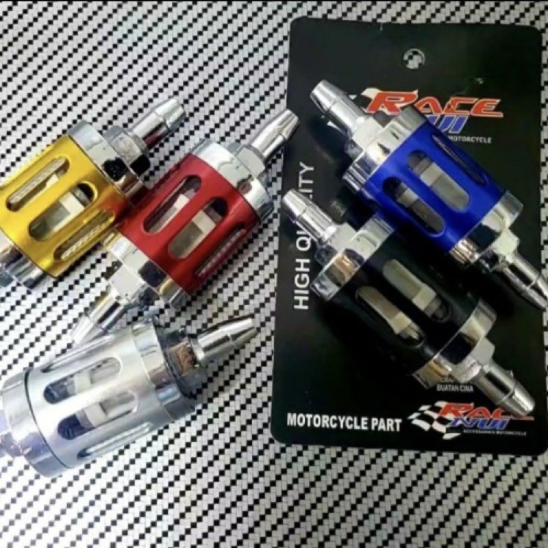 FILTER BENSIN Racing / SARINGAN BENSIN KACA CNC WARNA