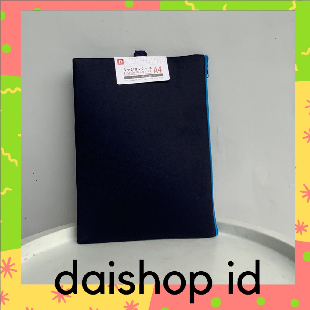 

DAISO Tas Dokumen Biru Simple A4