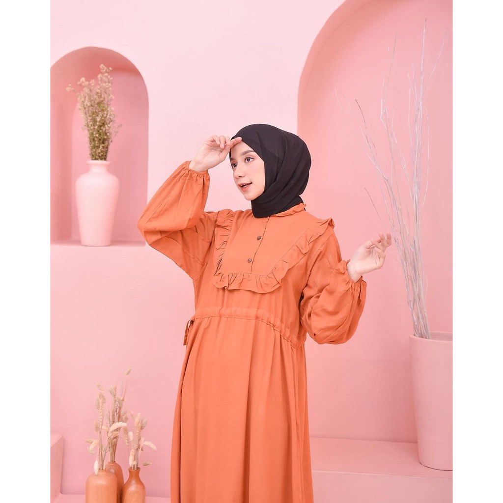 100% REALPICT Dinata dress terbaru // harga promo bahan katun rayon