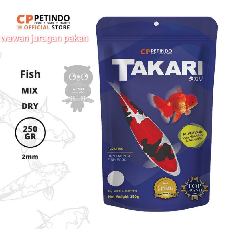 TAKARI FISH FOOD 250 GR, pelet Pakan ikan