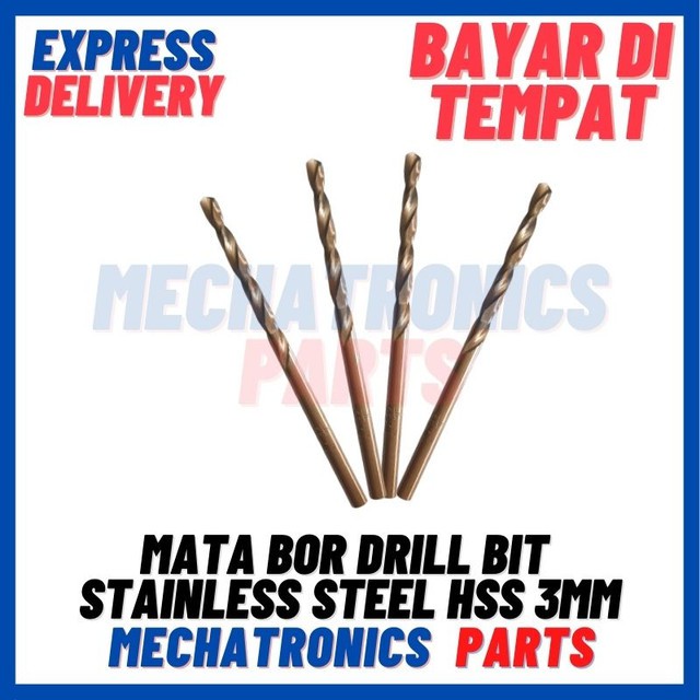 [PAS-9593] MATA BOR DRILL BIT STAINLESS STEEL HSS 3MM