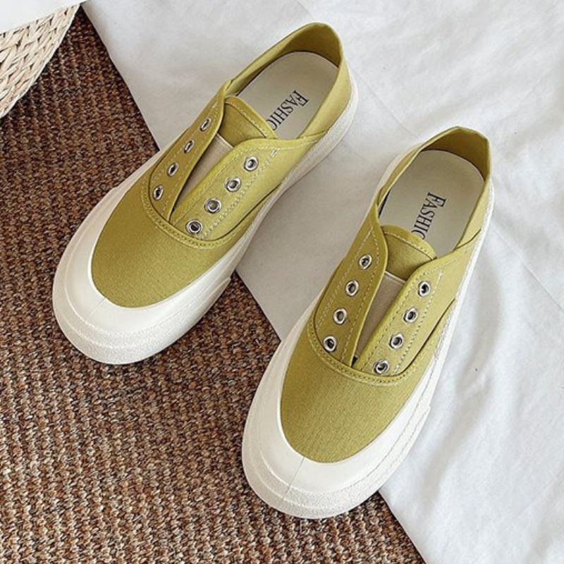 8092 Sepatu Canvas Wanita Putih Fashion Korea Sneakers Import Cewek Kanvas