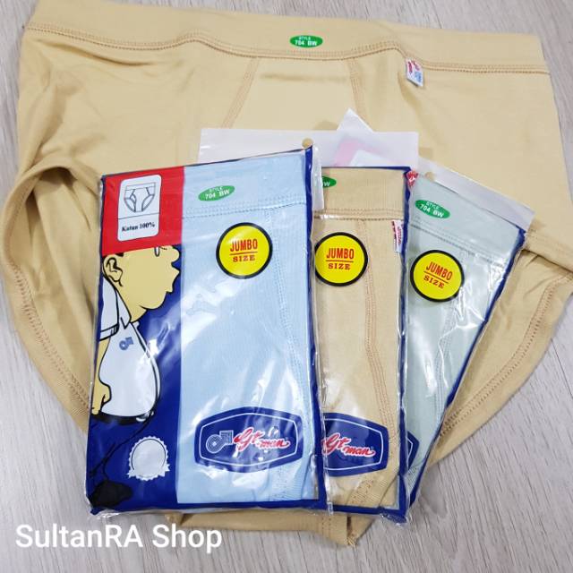 Celana Dalam GT Man Jumbo XXL 704 BW CD Pria Dewasa JUMBO 1Pc (BW 704 JUMBO)