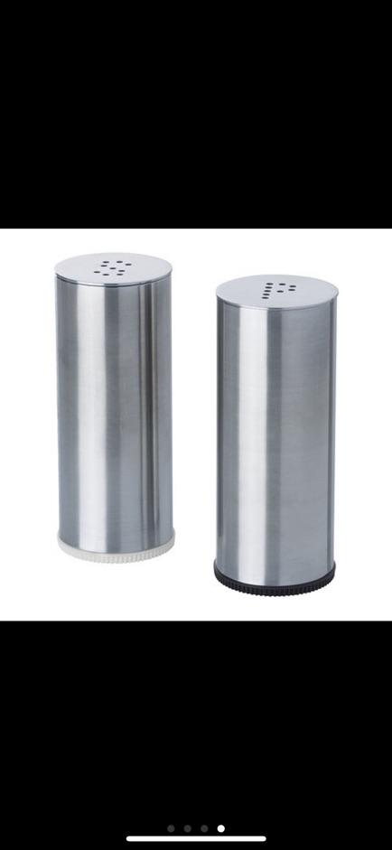Plats - Set 2 Shaker Garam Lada - Baja Tahan Karat - Tempat Bumbu - Ikea - 2 Pc
