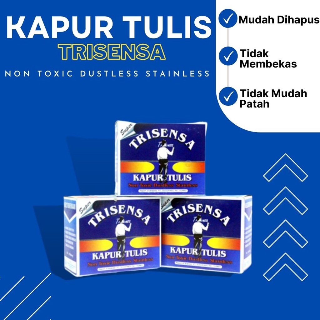 Kapur/Kapur Tulis/Tulis/Kapur Tulis Putih/Alat Tulis/Kapur Tulis Trisensa/Trisensa/Kapur Papan Tulis